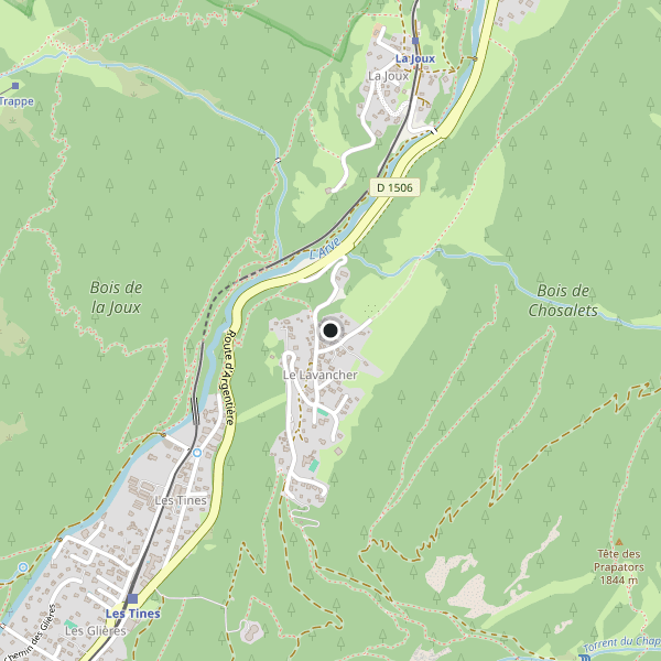Carte de l'emplacement du chalet Le Solerey au Lavancher
