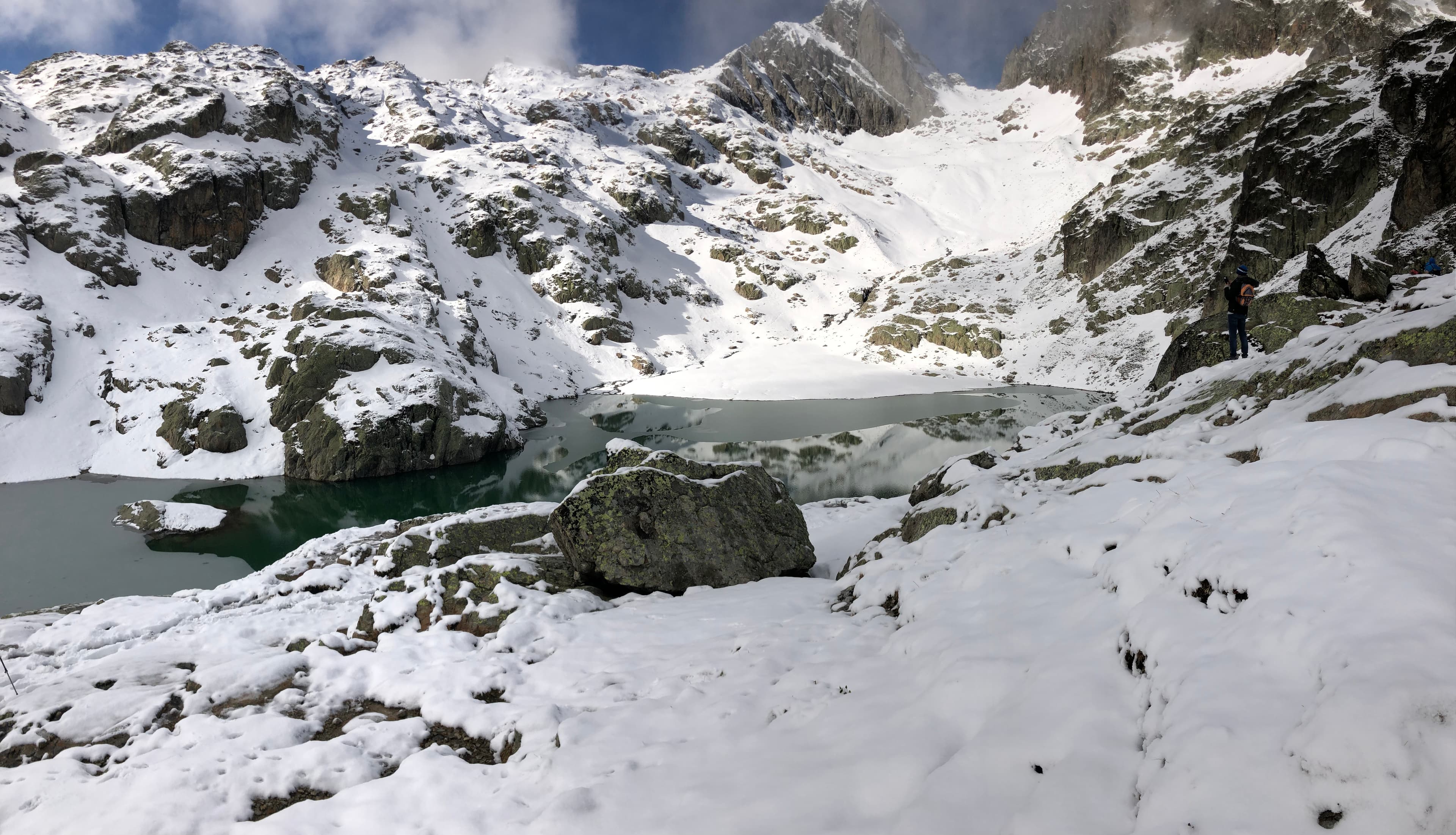 Lac Blanc randonnée Chamonix, vue Mont-Blanc bouquetins